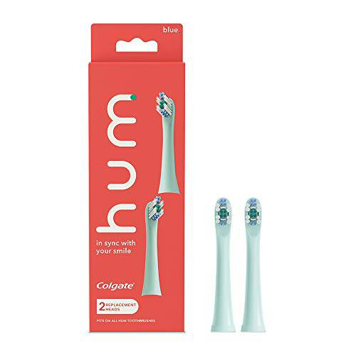 Colgate Hum Connected Smart Battery Toothbrush Refill Head, Green, 2 Pack