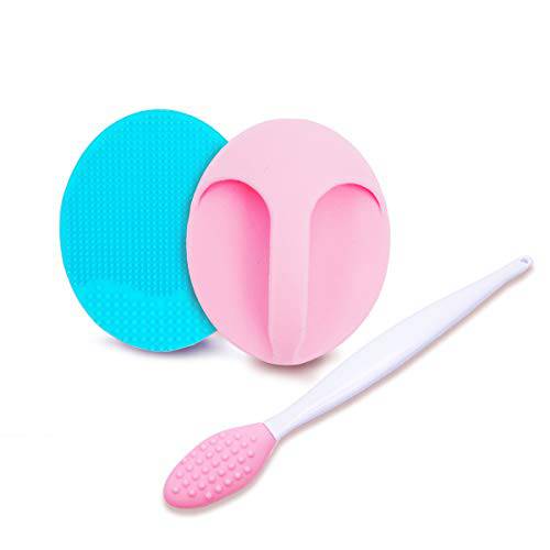 Super Soft Silicone Face Cleanser Brush, WantGor 4 Pcs Soft Face Massage Scrubber Manual Facial Cleansing With 2 Pc Exfoliating Brush For Sensitive, Delicate, Dry Skin (6Pcs)