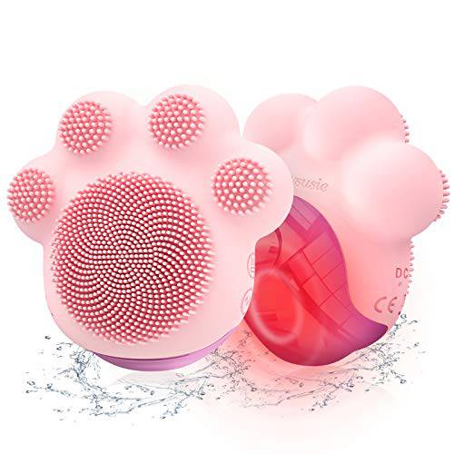 Christmas Gifts, MelodySusie Electric Sonic Facial Cleansing Brush with Heated Massaging, Silicone Face Cleansing Device for Deep Cleaning & Gentle Exfoliating, Rechargeable, Gifts for Women