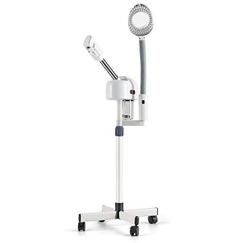 Topsalon 2 in 1 Facial Steamer Spa Equipment Machine Beauty Tool Include Facial Steamer & 5X Magnifying Lamp & Hot Ozone Machine