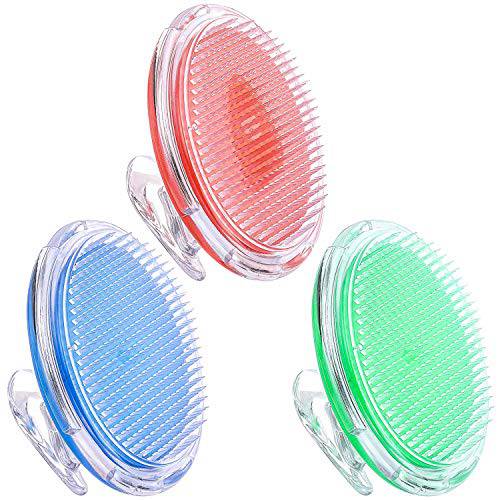 Tbestmax 3 Pcs Exfoliating Brush for Ingrown Hair, Body Scrubber, Blue Green Red