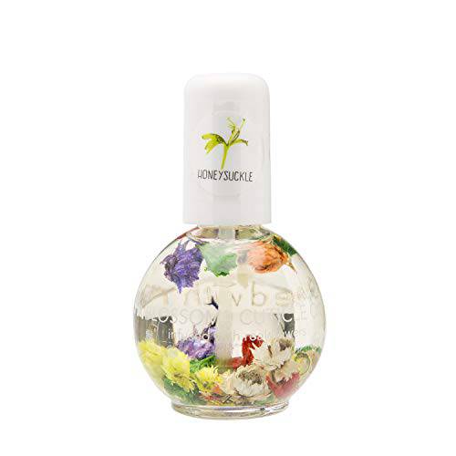Blossom Scented Cuticle Oil (0.42 oz) infused with REAL flowers - made in USA (Honeysuckle)