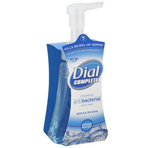 Dial Complete Foaming Antibacterial Hand Wash, Spring Water 7.50 oz (Pack of 4)
