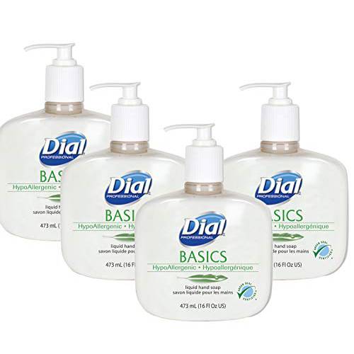Dial Liquid Hand Soap, Hypoallergenic,16 Ounces (Pack of 4)