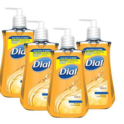Dial Professional Original Gold Antimicrobial Liquid Hand Soap, 7.5 Ounce (Pack of 4)