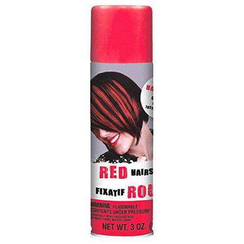 Amscan Red Hairspray Hair Spray-3oz 1 Pc, 3 oz, 3 Ounce
