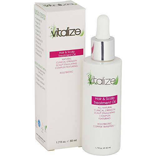 Vitalize Hair - Hair Oil Treatment for Healthy Hair and Scalp, Natural Hair Growth Oil with Argan and Lavender Oil for Hair Growth, 50 mL (1.7 fl oz)