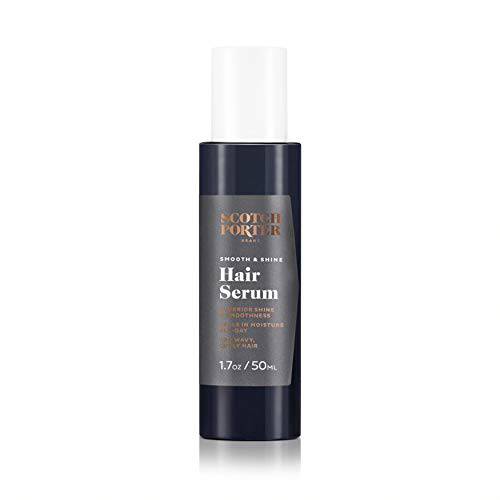 Scotch Porter Smooth & Shine Hair Serum for Men | Seals in Moisture, Detangles & Prevents Frizz | Formulated with Non-Toxic Ingredients, Free of Parabens, Sulfates & Silicones | Vegan | 1.7oz Bottle