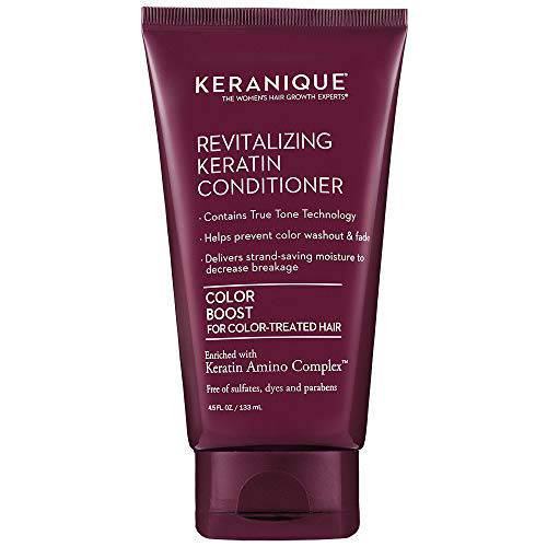 Keranique Color Boost Scalp Revitalizing Keratin Conditioner for Color Treated Hair - Keratin Amino Complex, Free of Sulfates, Dyes, and Parabens - 4.5 Fl. Oz