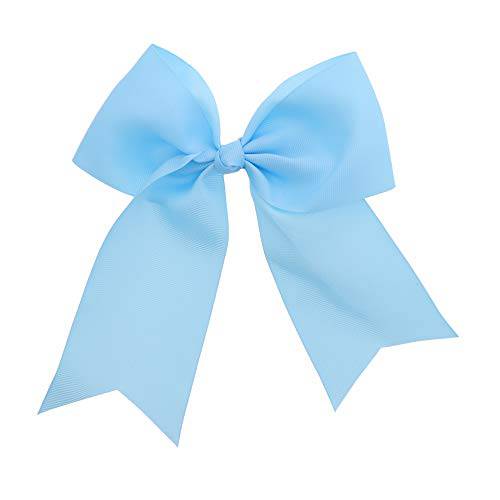 Sky Blue Jumbo Bow Clip with Tails