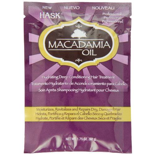 Hask Macadamia Oil Moisturizing Deep Conditioning Treatment Packet, 1.75 Ounce
