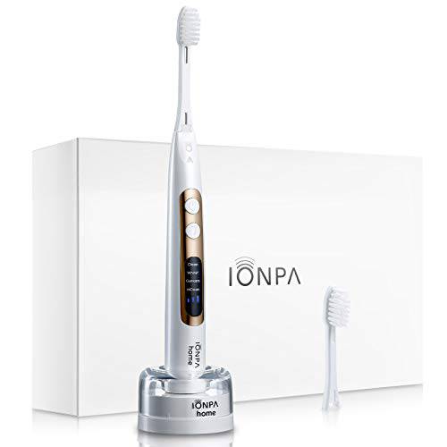 IONIC KISS IONPA DP Navy Blue Home Premium USB Rechargeable Ionic Power Electric Toothbrush Navy Blue, Brushing Timer, 4 Modes, 2 Soft Extended Filament Brush Heads, Made in Japan You, hyG, DP-111NB