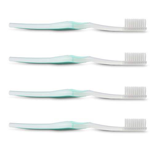 WELdental Welbrush Soft Flossing Toothbrushes (4-Pack, Seafoam)
