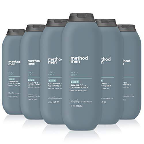 Method Men 2-in-1 Shampoo + Conditioner, Sea + Surf, Pack Of 6, Sea & Surf, 6 Count