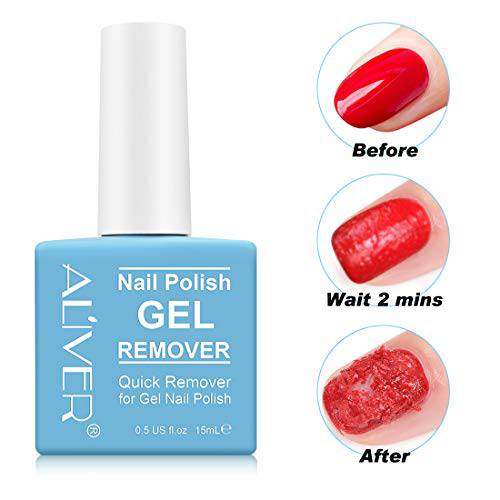 Nail Polish Remover, Quick & Easy Remove Gel Nail Polish Within 3-5 Minutes, No Need For Foil, Soaking or Wrapping, For Natural, Gel, Acrylic, Sculptured Nails