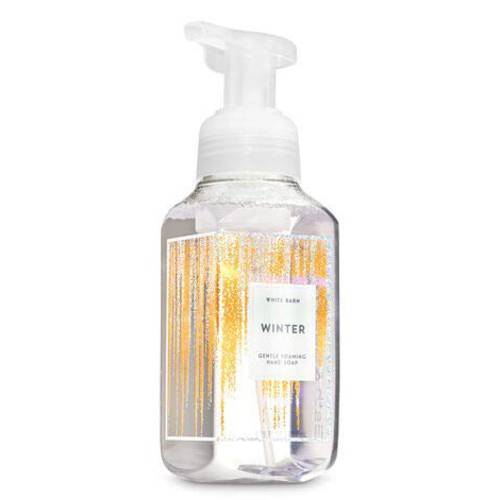 Bath and Body Works Winter Gentle Foaming Hand Soap White Barn Gold Glitter Lable 8.75 Ounce