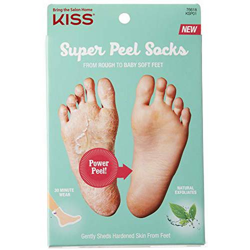 KISS Super Peel Socks-Naturally Exfoliates (1 PACK)