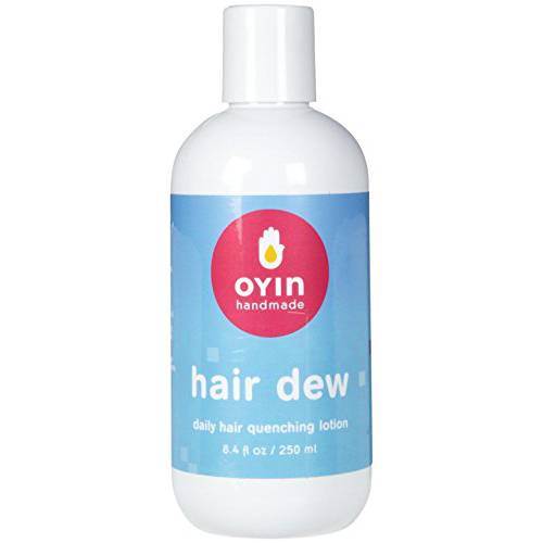 Oyin Handmade Hair Dew Daily Quenching Hair Lotion with Castor Oil and Olive Squalane , 8 oz