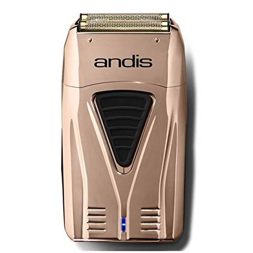 Andis 17220 Pro Foil Lithium Plus Titanium Foil Shaver, Cord/Cordless - Professional Turbocharged Foil Cordless Men’s Shaver with USB Charger - Copper