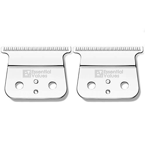2-Pack Essential Values Out-liner Replacement Blades for Andis Shaver (04521) – Aftermarket Replacement For Models GTO, GTX, GO Hair/Beard Trimmers | Made from the Finest Carbon Steel