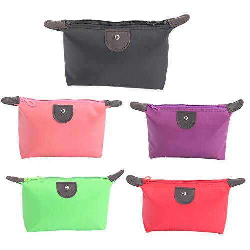 5PCS Cute Small Makeup Bags for Purse, Waterproof Mini Zipper Cosmetic Bags, Luggage Accessories for Travel (5PCS Style 1)