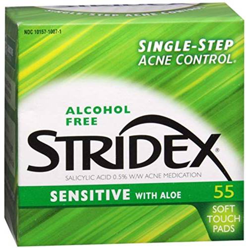 Stri-Dex Daily Care Sensitive With Aloe Pads 55 Each (Pack of 4)