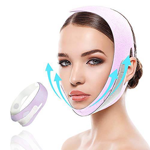 FERNIDA Double Chin Reducer, Face Slimming Strap Facial Weight Lose Slimmer Device, Pain Free V-Line Chin Cheek Lift Up Band Anti Wrinkle Eliminates Sagging Anti Aging Breathable Face Shaper Band