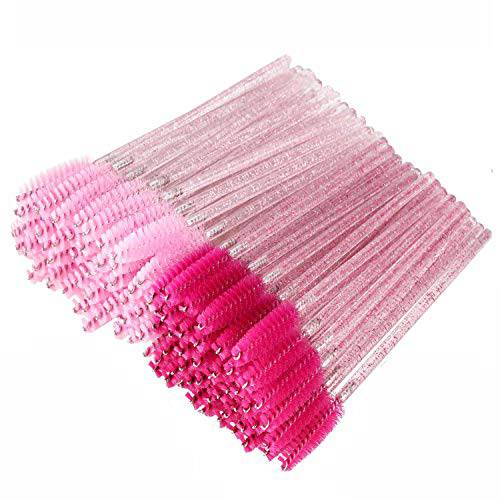 200 Disposable Eyelash Brush Mascara Wands Spoolies for Eye Lashes Extension Eyebrow Purple Pink Tbestmax