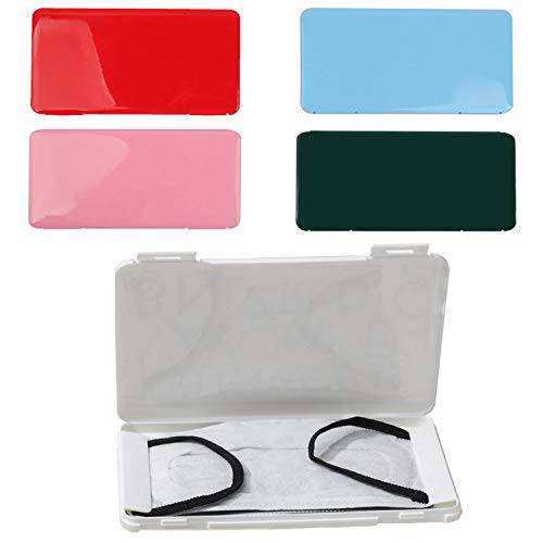 KISEER 5 Pack Colorful Plastic Masks Case Portable Face Mouth Cover Storage Box Holder Organizer for Recyclable Face Mask Pollution Prevention Container Keeper