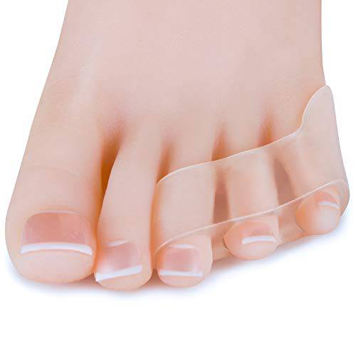 Sumifun Pinky Toe Separators, 12 Packs Clear Little Toe Spacers for Small Toes, Toe Separators for Overlapping Toes, Curled Toes…
