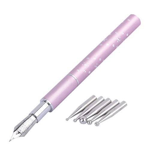 Artibetter Nail Art Paint Pen Diamond Crystal Dotting Fountain Pen Brush DIY Nail Art Manicure Tool with Replacement head