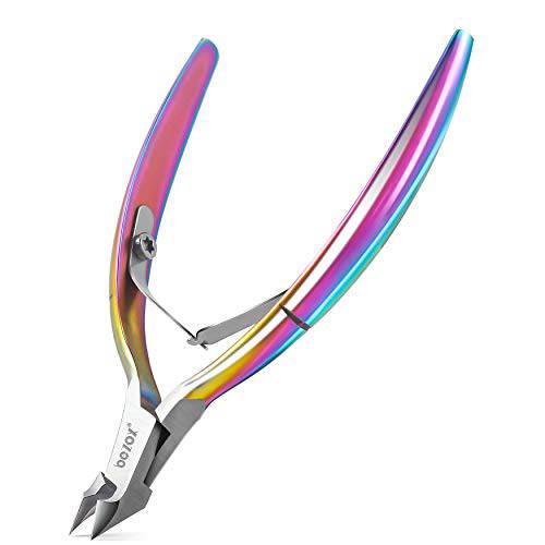 BEZOX Professional Cuticle Clipper Nail Nipper, Rainbow Finish Cuticle Cutter, Stainless Steel Manicure Tool Cuticle Remover, 7mm Jaw, 1 Piece