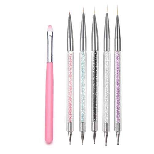 Nail Liner Pens Dotting Pen Brush Kit Nail Art Tool by KoberrLi, Dual-ended Nail Art Liner Brushes