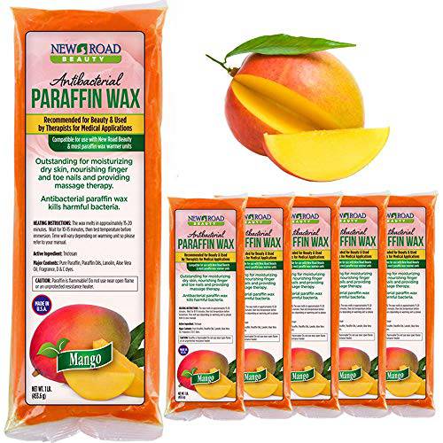 New Road Beauty Tropical Scented Paraffin Wax - Relax in Paradise - with this Variety 6 Pack of 2 Pineapple, 2 Coconut, 2 Mango - Moisturize and Smooths Skin