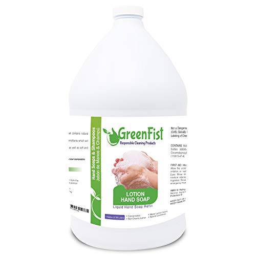 GreenFist Hand Soap Refill Lotionized Soft Hand-Wash [Liquid Gel Refills ] Biodegradable Made in USA ( Citrus Scent ), 128 ounce (1 Gallon)