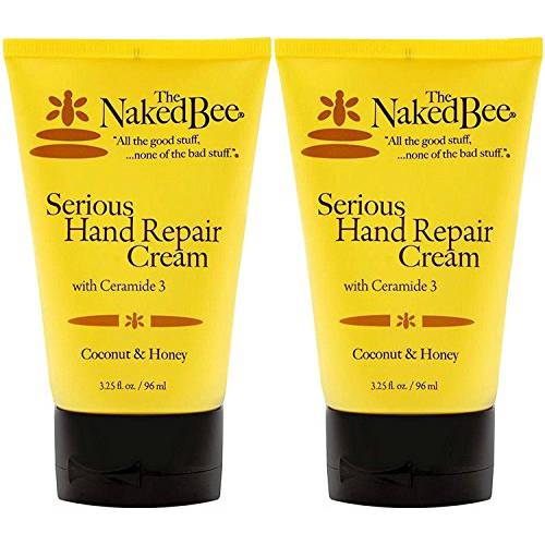 The Naked Bee Serious Hand Repair Cream Lotion, with Coconut & Honey 3.25 oz