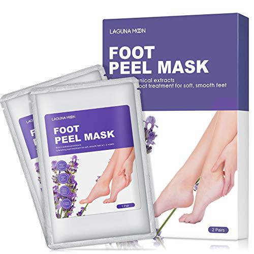 Exfoliating Foot Peel Mask - Lavender Moisturizing Foot Mask for Women & Men - Remove Calluses, Peeling Away Rough and Dead Skin, Make Feet Soft and Smooth in 1-2 Weeks (2 Pack)