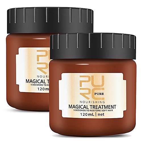 PURC Magical Hair Treatment Mask, Advanced Molecular Hair Roots Treatment Professtional Hair Conditioner, 5 Seconds to Restore Soft, Deep Conditioner Suitable for Dry & Damaged Hair - 120ml