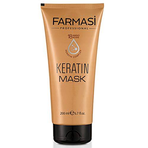 FARMASi Professional Keratin Therapy Repairing Hair Mask, Dry Damaged Color Treated Hair Restore, All Hair Types 6.7 fl. oz / 200 ml