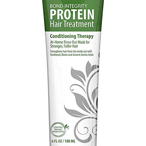 LuxeOrganix Protein Hair Treatment for Dry Damaged Hair: Moisturizing Hair Mask for Thicker Fuller Looking Hair - Deep Conditioner for Curly Hair Leaves Hair Light and Bouncy. Keratin and Color Safe