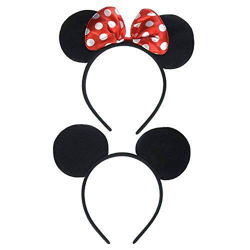 THNHA Mickey Minnie Mouse Ears Headband-Party Supplies - Mickey Mouse headband birthday party supplies Mouse