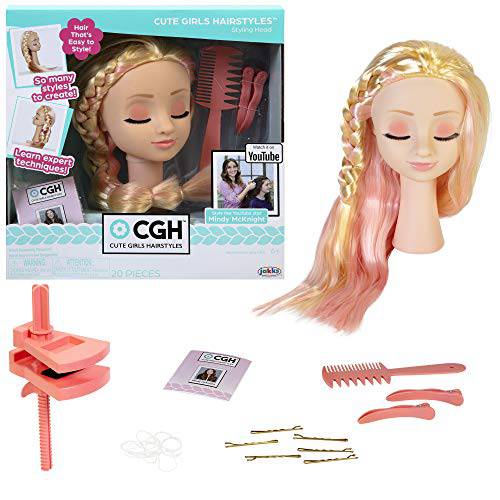 CGH Cute Girls Hairstyles Styling Head - Straight Blonde Hair Doll