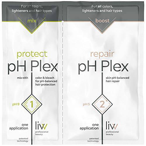 pH Plex 1 protect & 2 repair - Hair Care Set for Protection & Repair with Color, Decoloration and Bleach | Repairs damaged hair | For all hair types and professional results at home