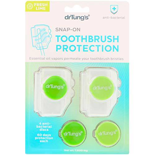 DrTung’s Snap-on Toothbrush Protection, Twin-Pack