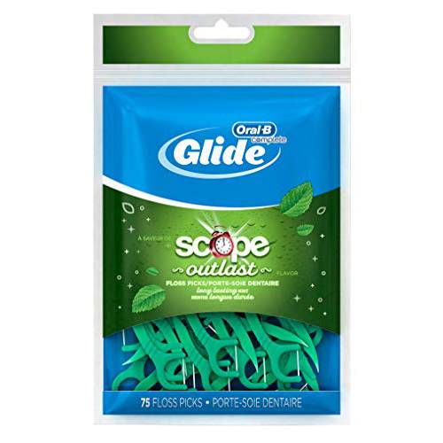 Glide Floss Picks 75 Count Scope Outlast Bag (6 Pieces)