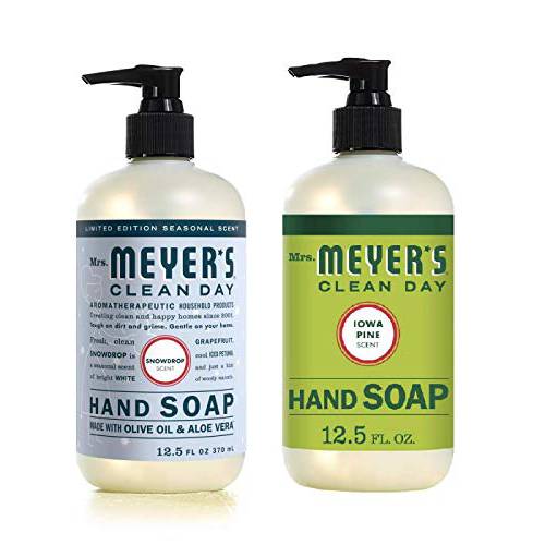 Mrs. Meyer’s Liquid Hand Soap Variety Pack, 1 Snow Drop, 1 Iowa Pine, 1 CT