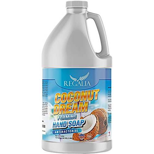 Bastion Antibacterial Foaming Hand Soap - Coconut Dream Hand Wash - Bulk Refill Jug. Coconut Dream Scented. Non-toxic. Made in the USA.(Foaming Dispenser Required) (Coconut, 1/2 Gallon (64 oz))