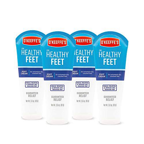 O’Keeffe’s Healthy Feet Foot Cream, 3.0 ounce Tube, (Pack of 4)