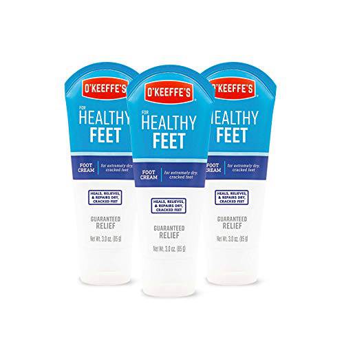 O’Keeffe’s Healthy Feet Foot Cream, 3.0 ounce Tube, (Pack of 3)