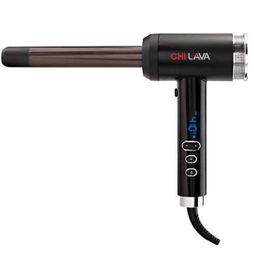 CHI Volcanic Lava Ceramic Curl Shot 1 Curling Iron With Cool Shot Locks In Curls. Durable Barrel. Smooth Glide. Ionic Shine., Black, 1 pounds